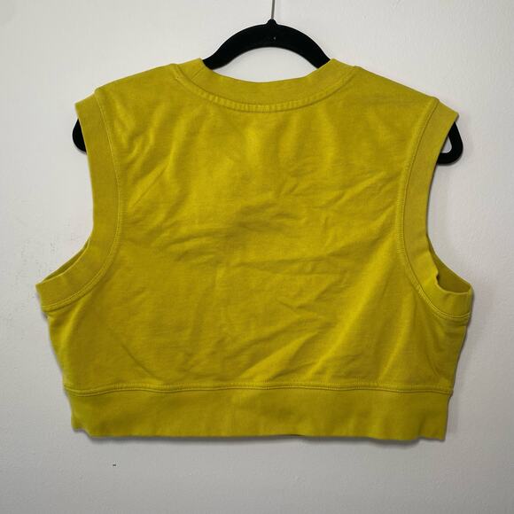 Daily Practice Anthropologie Lime Green Cropped Top Sweat Set Women's size Large - Picture 5 of 14